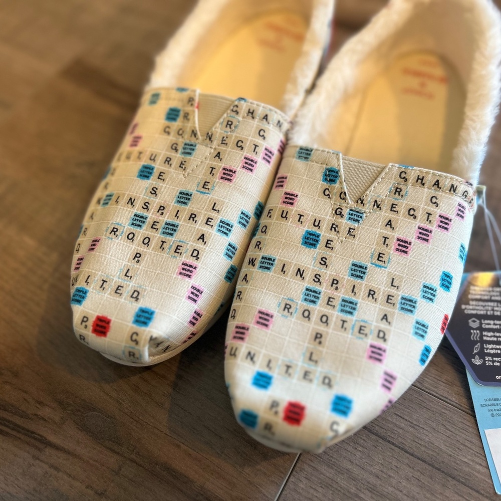 Scrabble Toms!  Alparata Cozy  Fur Lined 9- 9.5